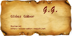 Glósz Gábor névjegykártya