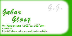 gabor glosz business card